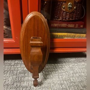 VTG wood candle scone oval 10in long gorgeous cottage core